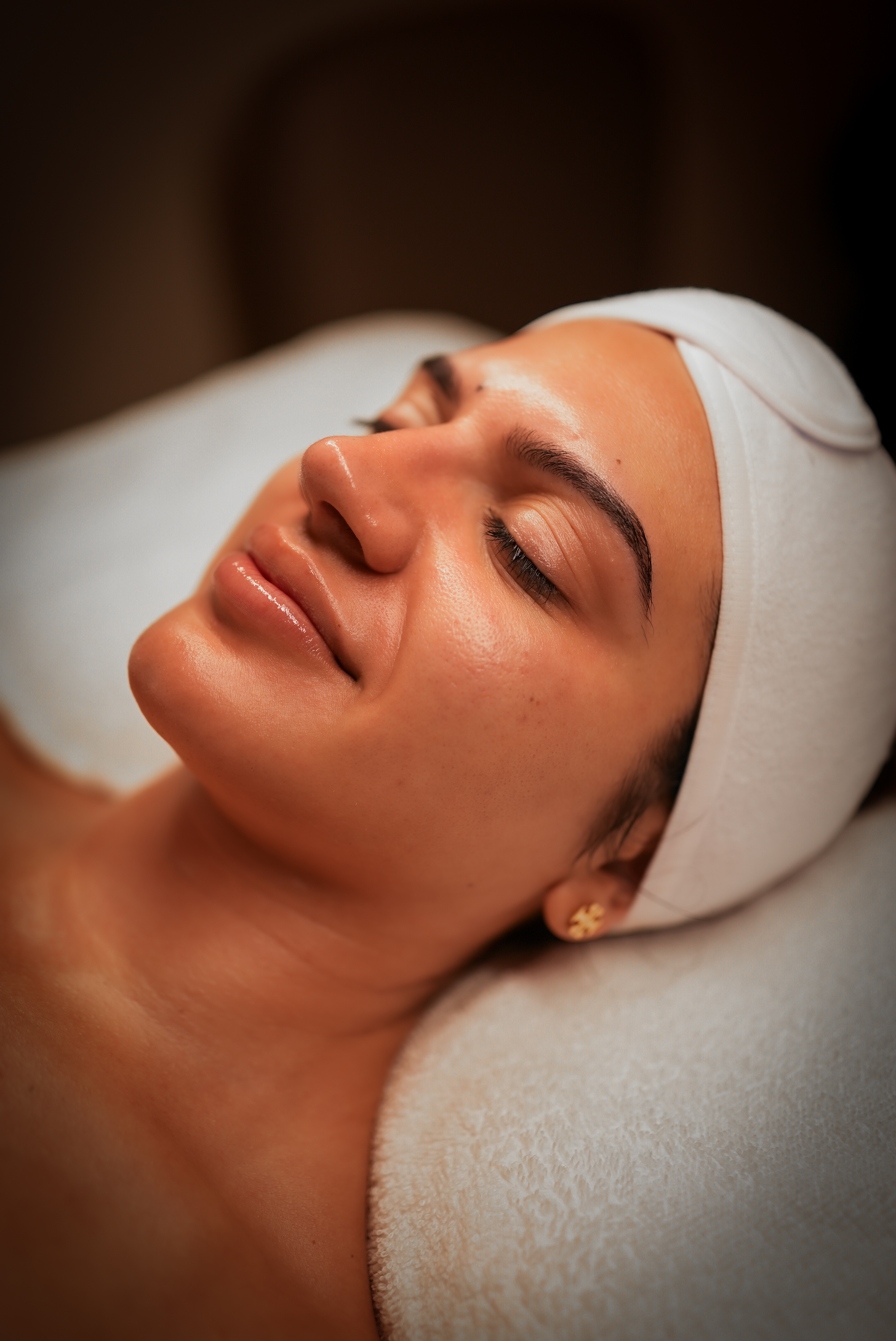 Client with glowing skin after a resurfacing treatment